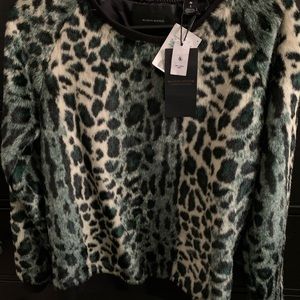 Maison Scotch Faux fur sweatshirt